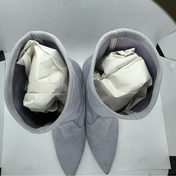 Stuart Weitzman Brandie Stretch Sock Boots in Grey Suede Size 9 - Picture 7 of 14